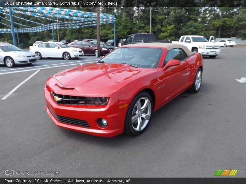 Victory Red / Beige 2011 Chevrolet Camaro SS/RS Convertible