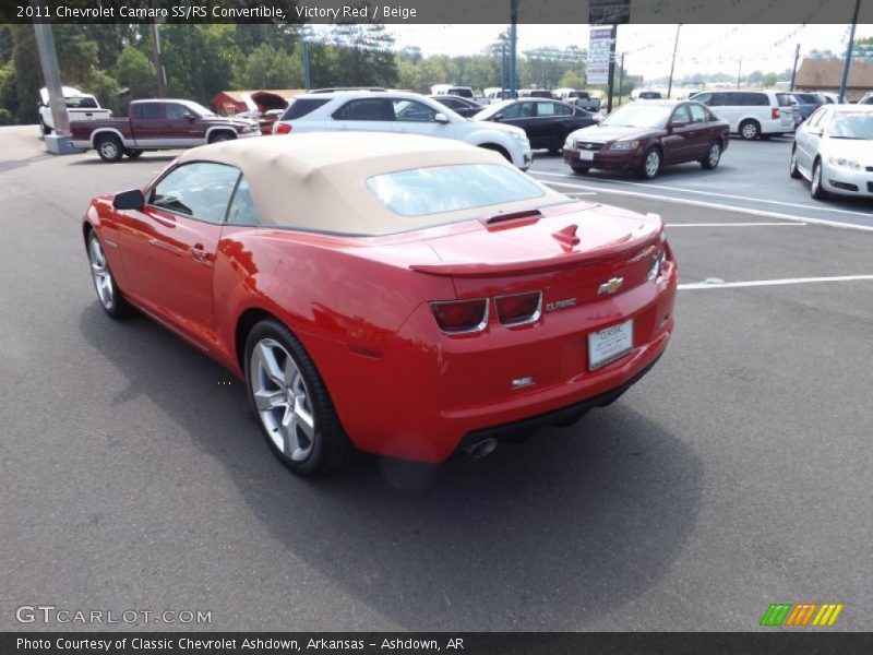 Victory Red / Beige 2011 Chevrolet Camaro SS/RS Convertible