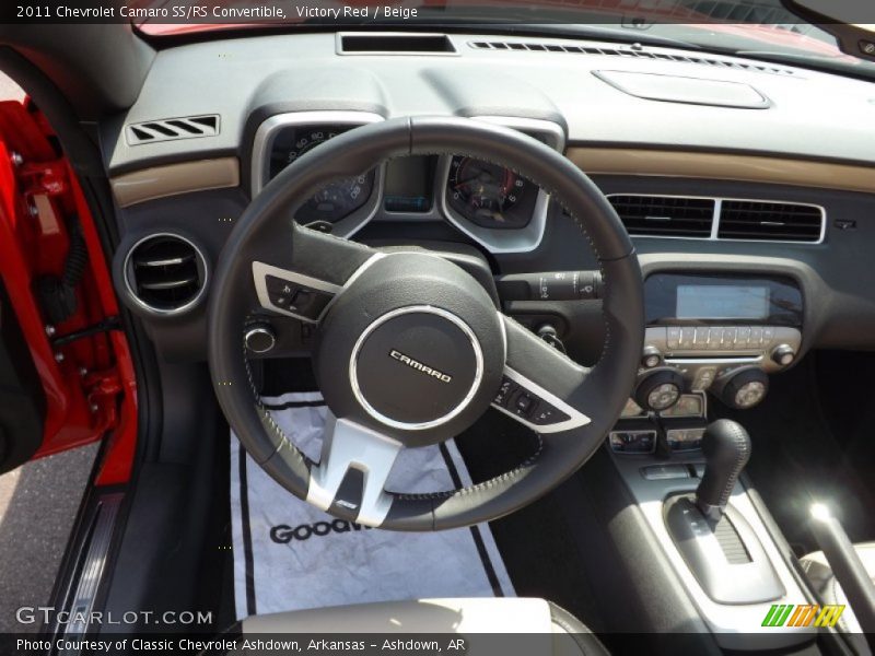 Victory Red / Beige 2011 Chevrolet Camaro SS/RS Convertible