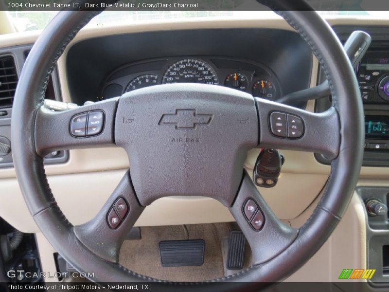 Dark Blue Metallic / Gray/Dark Charcoal 2004 Chevrolet Tahoe LT