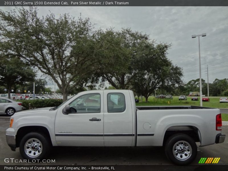 Pure Silver Metallic / Dark Titanium 2011 GMC Sierra 1500 Extended Cab