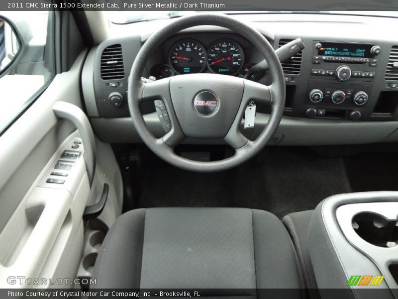 Pure Silver Metallic / Dark Titanium 2011 GMC Sierra 1500 Extended Cab