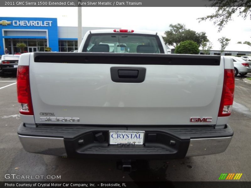 Pure Silver Metallic / Dark Titanium 2011 GMC Sierra 1500 Extended Cab