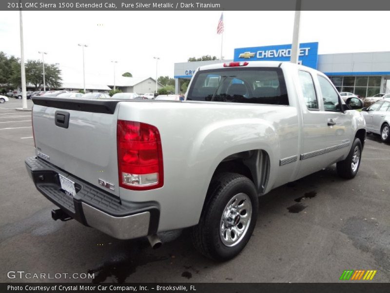 Pure Silver Metallic / Dark Titanium 2011 GMC Sierra 1500 Extended Cab