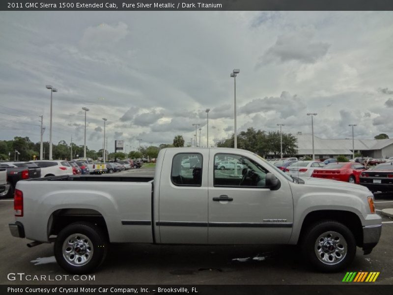 Pure Silver Metallic / Dark Titanium 2011 GMC Sierra 1500 Extended Cab