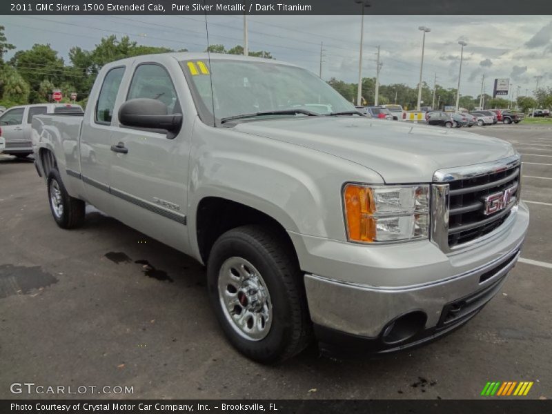 Pure Silver Metallic / Dark Titanium 2011 GMC Sierra 1500 Extended Cab