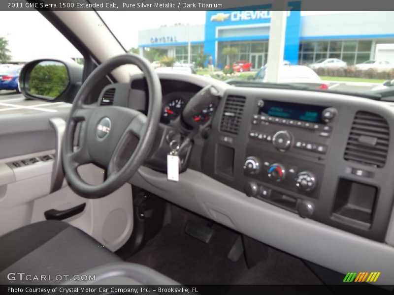 Pure Silver Metallic / Dark Titanium 2011 GMC Sierra 1500 Extended Cab