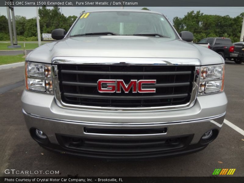 Pure Silver Metallic / Dark Titanium 2011 GMC Sierra 1500 Extended Cab