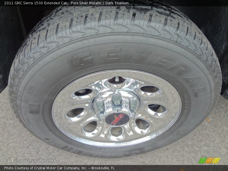 Pure Silver Metallic / Dark Titanium 2011 GMC Sierra 1500 Extended Cab