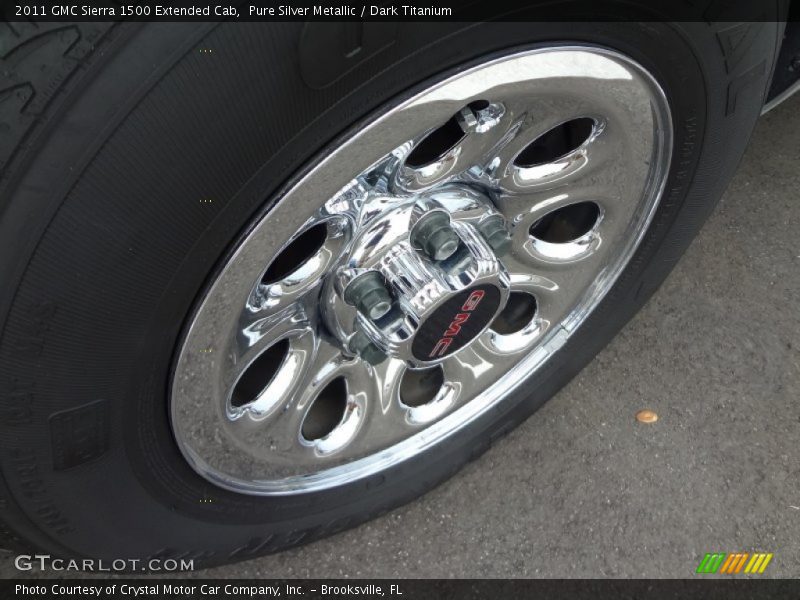 Pure Silver Metallic / Dark Titanium 2011 GMC Sierra 1500 Extended Cab