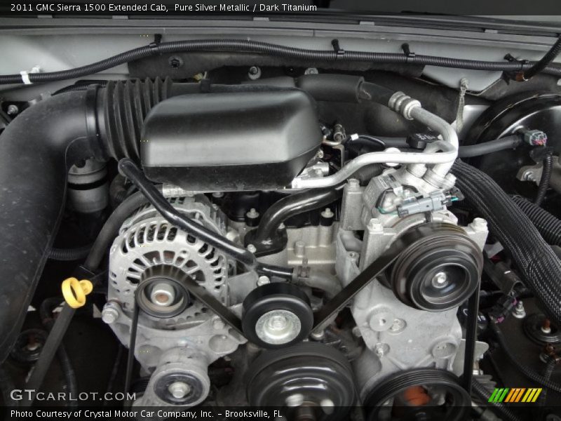Pure Silver Metallic / Dark Titanium 2011 GMC Sierra 1500 Extended Cab