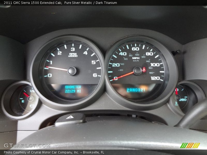 Pure Silver Metallic / Dark Titanium 2011 GMC Sierra 1500 Extended Cab