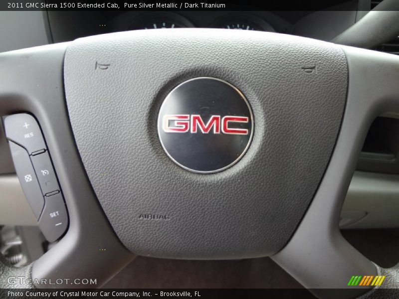 Pure Silver Metallic / Dark Titanium 2011 GMC Sierra 1500 Extended Cab