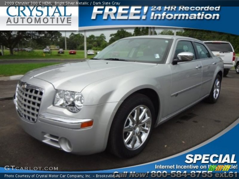 Bright Silver Metallic / Dark Slate Gray 2009 Chrysler 300 C HEMI