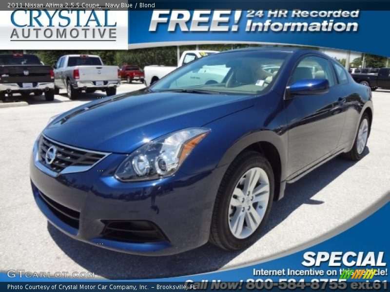 Navy Blue / Blond 2011 Nissan Altima 2.5 S Coupe
