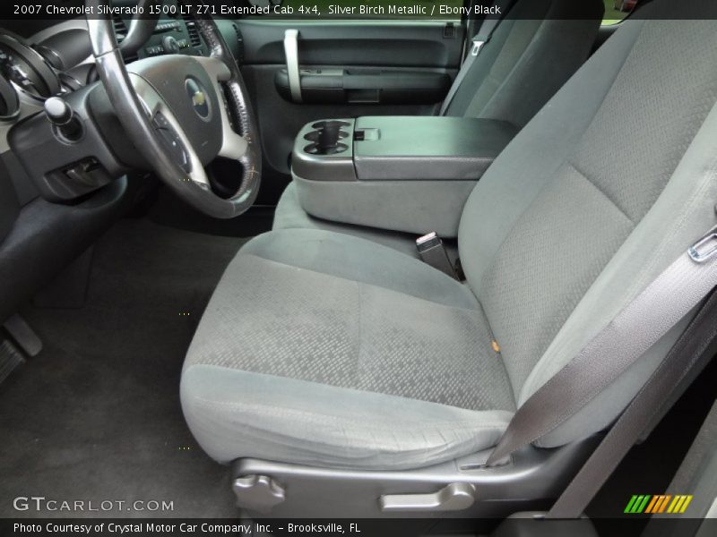 Silver Birch Metallic / Ebony Black 2007 Chevrolet Silverado 1500 LT Z71 Extended Cab 4x4