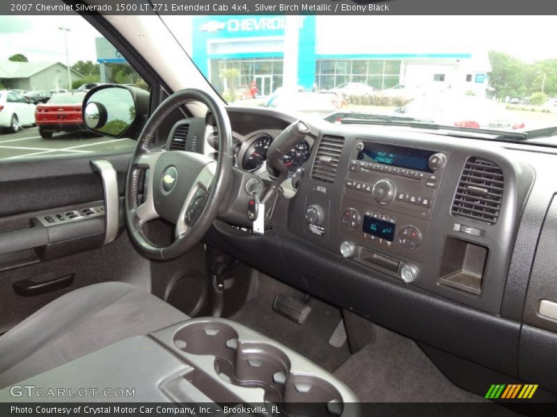 Silver Birch Metallic / Ebony Black 2007 Chevrolet Silverado 1500 LT Z71 Extended Cab 4x4