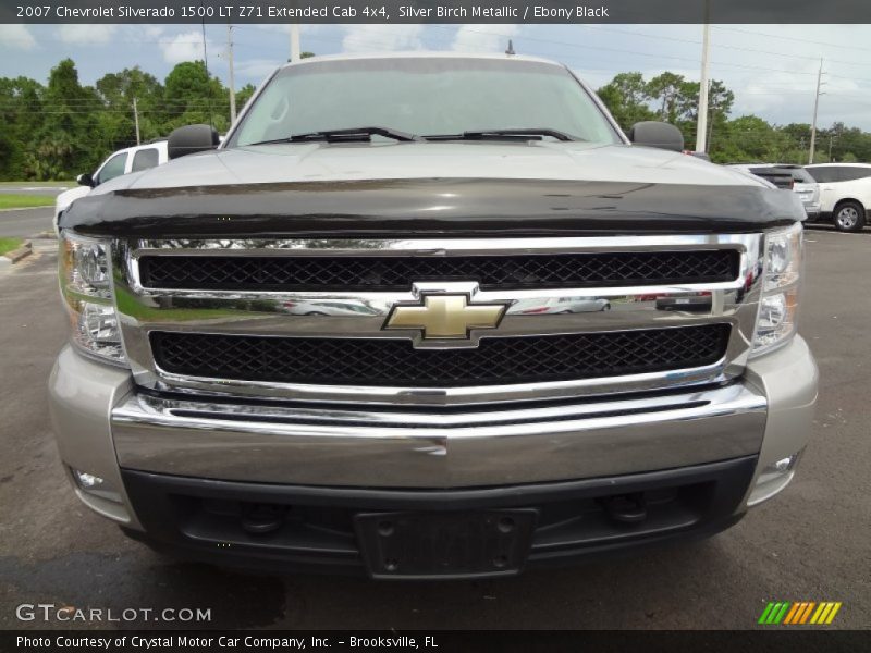 Silver Birch Metallic / Ebony Black 2007 Chevrolet Silverado 1500 LT Z71 Extended Cab 4x4