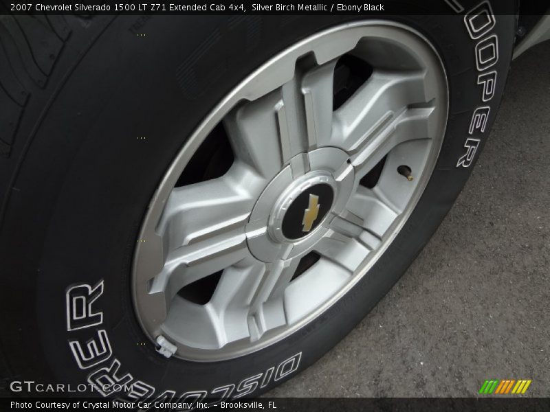 Silver Birch Metallic / Ebony Black 2007 Chevrolet Silverado 1500 LT Z71 Extended Cab 4x4