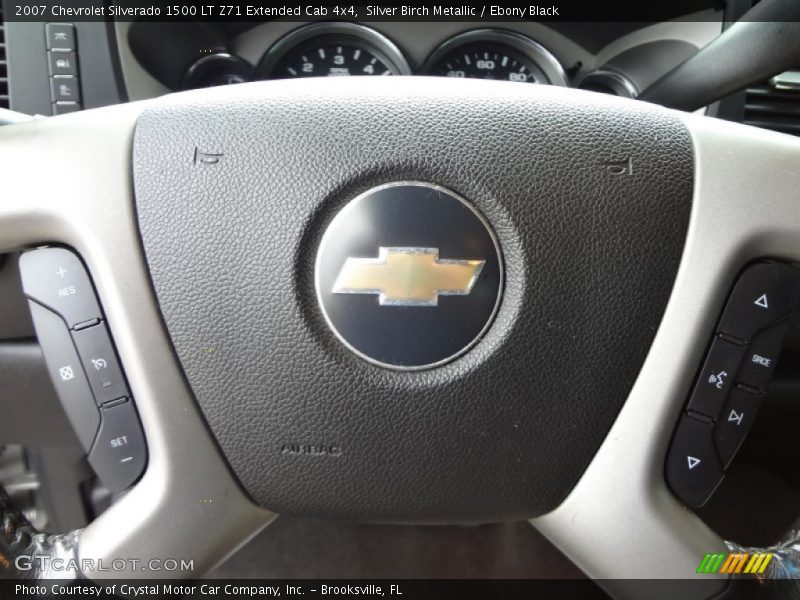 Silver Birch Metallic / Ebony Black 2007 Chevrolet Silverado 1500 LT Z71 Extended Cab 4x4