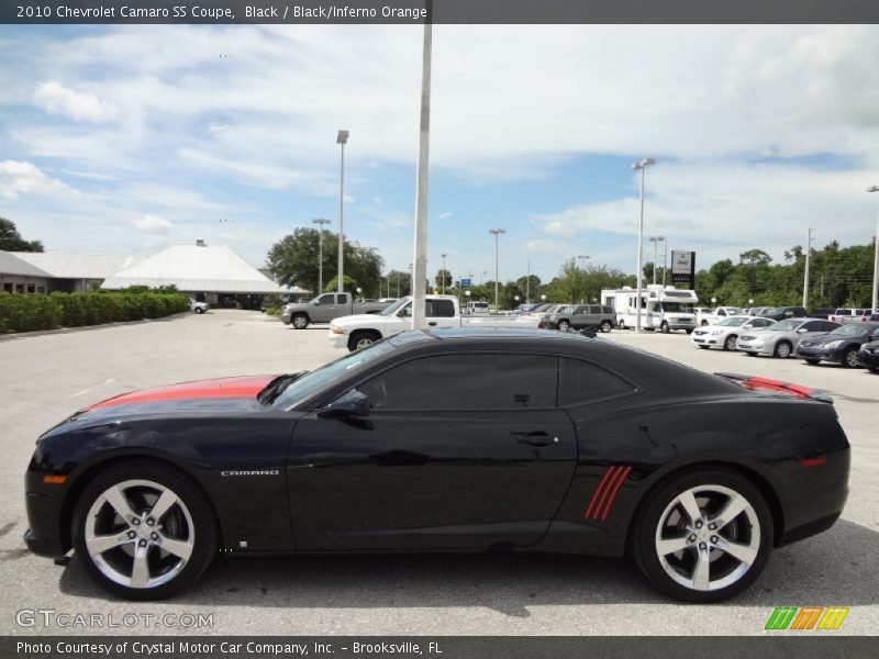 Black / Black/Inferno Orange 2010 Chevrolet Camaro SS Coupe