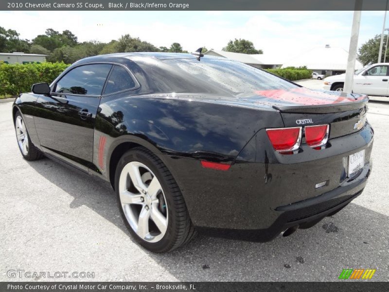 Black / Black/Inferno Orange 2010 Chevrolet Camaro SS Coupe