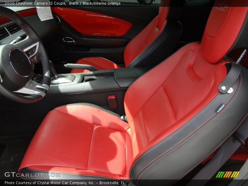 Black / Black/Inferno Orange 2010 Chevrolet Camaro SS Coupe