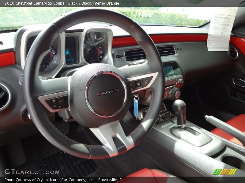 Black / Black/Inferno Orange 2010 Chevrolet Camaro SS Coupe