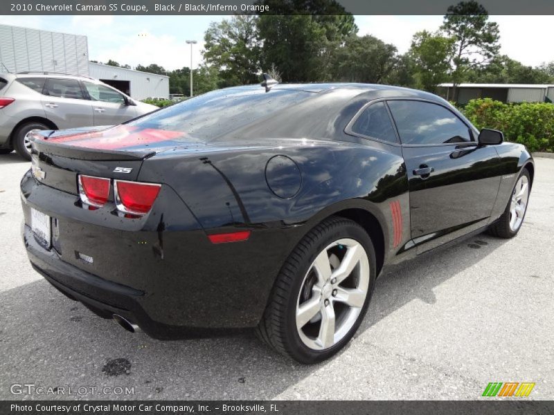 Black / Black/Inferno Orange 2010 Chevrolet Camaro SS Coupe