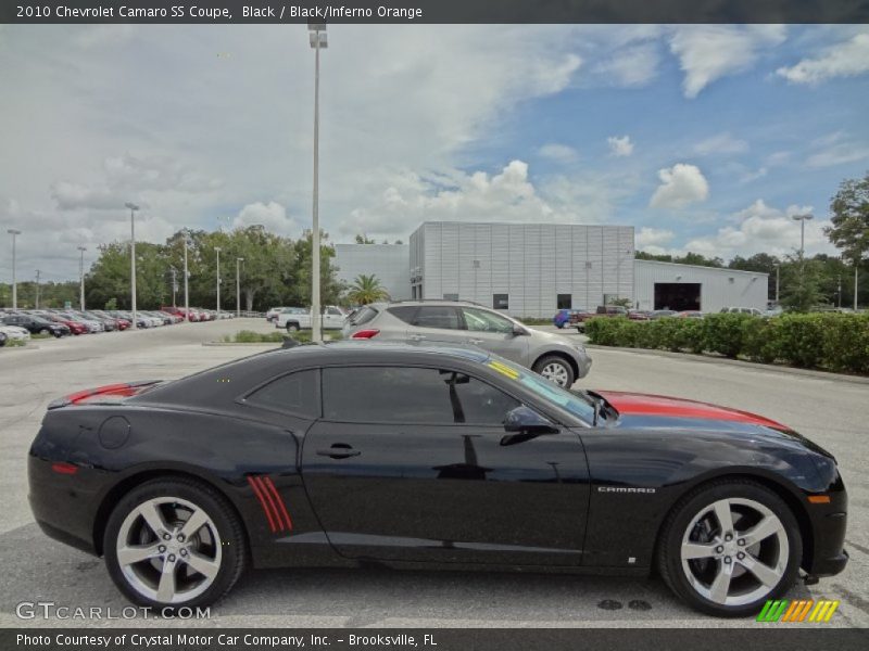 Black / Black/Inferno Orange 2010 Chevrolet Camaro SS Coupe