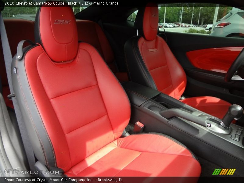 Black / Black/Inferno Orange 2010 Chevrolet Camaro SS Coupe