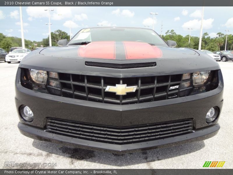Black / Black/Inferno Orange 2010 Chevrolet Camaro SS Coupe