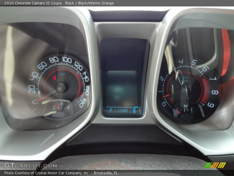 Black / Black/Inferno Orange 2010 Chevrolet Camaro SS Coupe