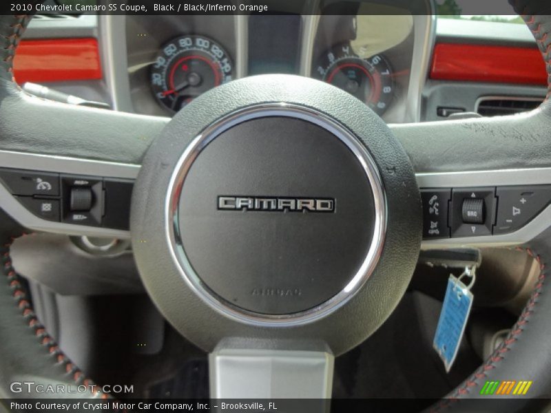 Black / Black/Inferno Orange 2010 Chevrolet Camaro SS Coupe