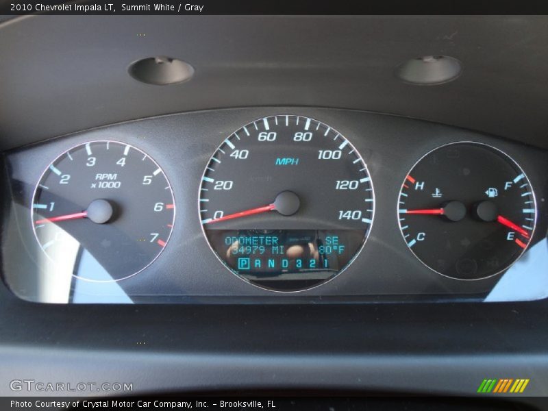 Summit White / Gray 2010 Chevrolet Impala LT