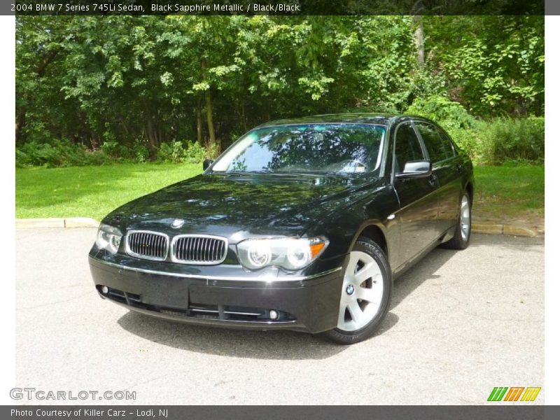 Black Sapphire Metallic / Black/Black 2004 BMW 7 Series 745Li Sedan