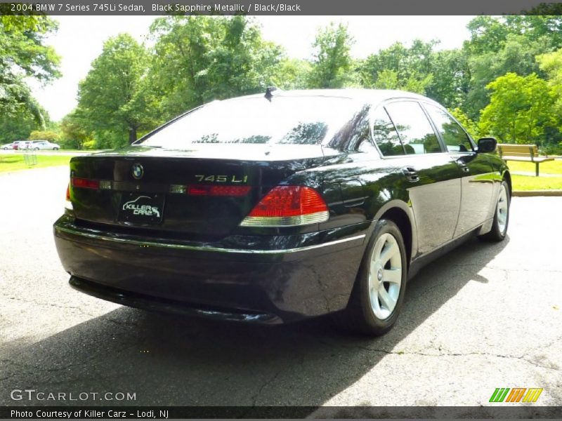Black Sapphire Metallic / Black/Black 2004 BMW 7 Series 745Li Sedan