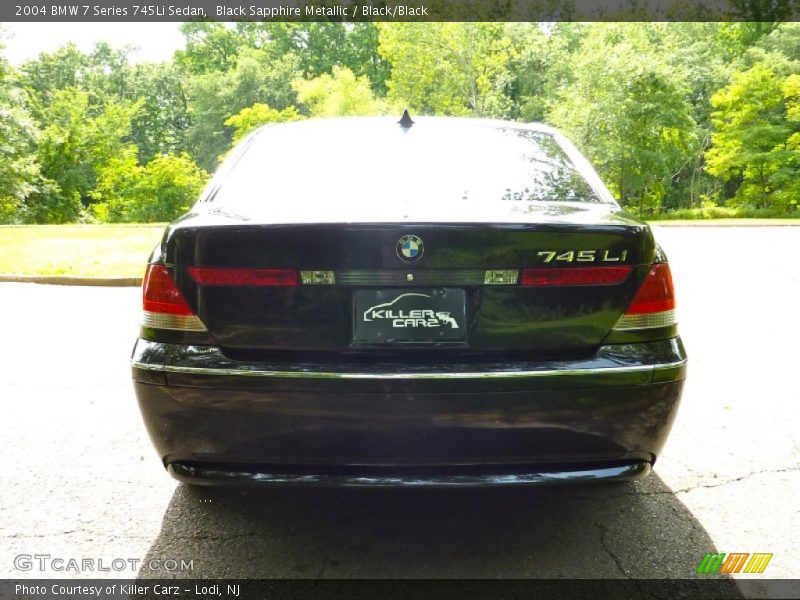 Black Sapphire Metallic / Black/Black 2004 BMW 7 Series 745Li Sedan