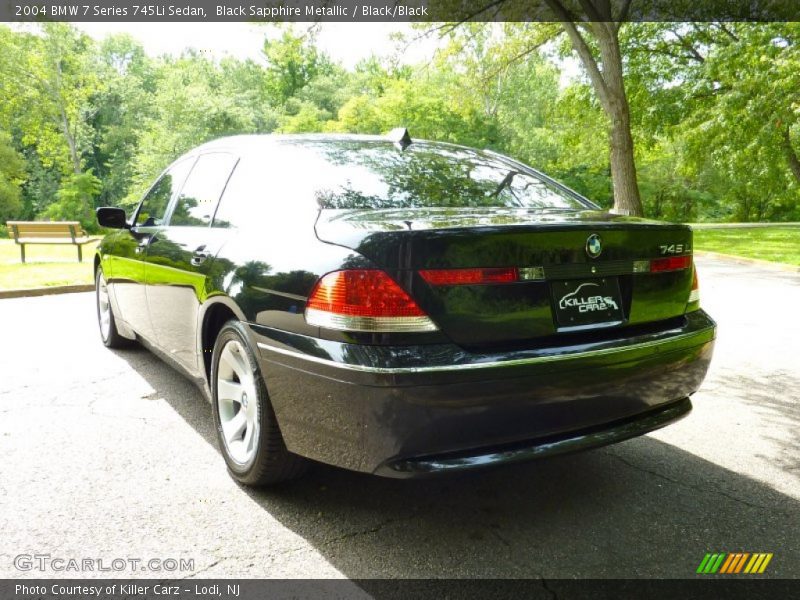 Black Sapphire Metallic / Black/Black 2004 BMW 7 Series 745Li Sedan