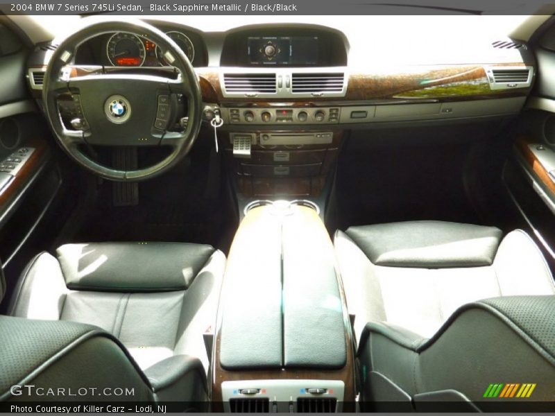 Black Sapphire Metallic / Black/Black 2004 BMW 7 Series 745Li Sedan
