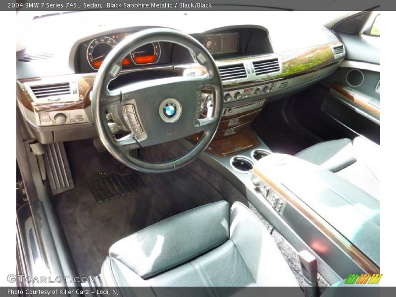 Black Sapphire Metallic / Black/Black 2004 BMW 7 Series 745Li Sedan
