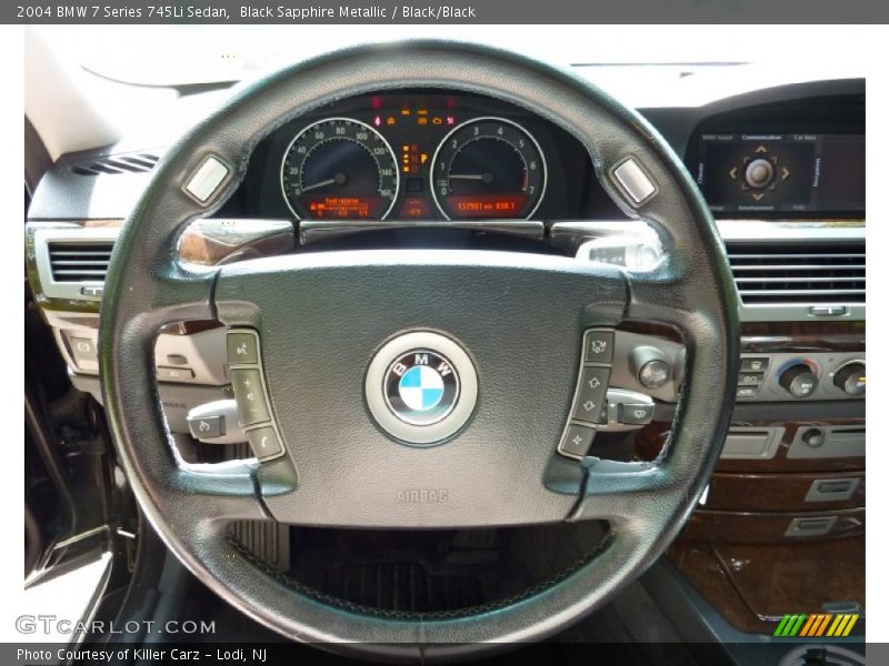 Black Sapphire Metallic / Black/Black 2004 BMW 7 Series 745Li Sedan