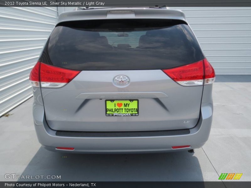 Silver Sky Metallic / Light Gray 2012 Toyota Sienna LE