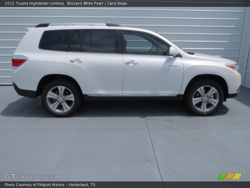 Blizzard White Pearl / Sand Beige 2012 Toyota Highlander Limited