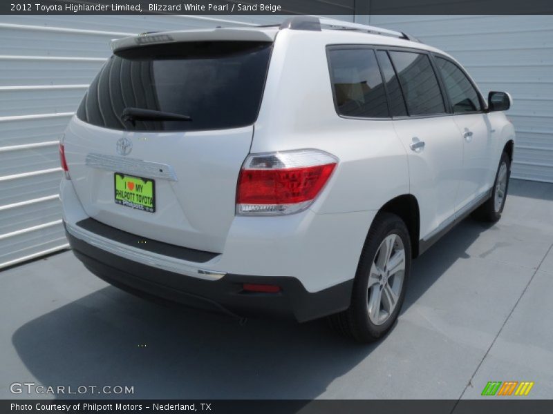 Blizzard White Pearl / Sand Beige 2012 Toyota Highlander Limited