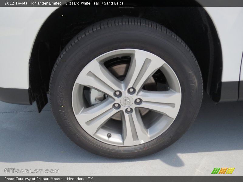 Blizzard White Pearl / Sand Beige 2012 Toyota Highlander Limited