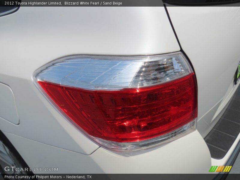 Blizzard White Pearl / Sand Beige 2012 Toyota Highlander Limited