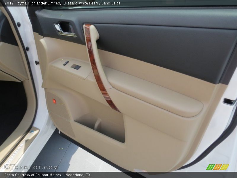 Blizzard White Pearl / Sand Beige 2012 Toyota Highlander Limited