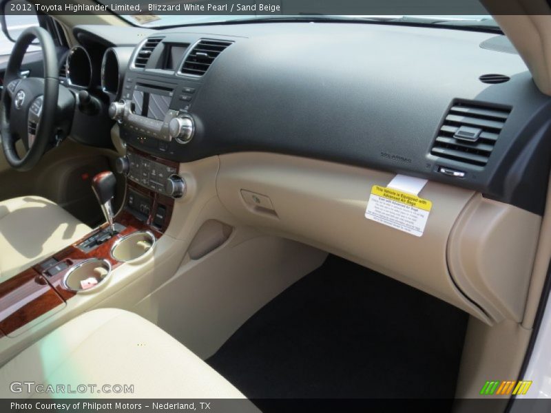 Blizzard White Pearl / Sand Beige 2012 Toyota Highlander Limited