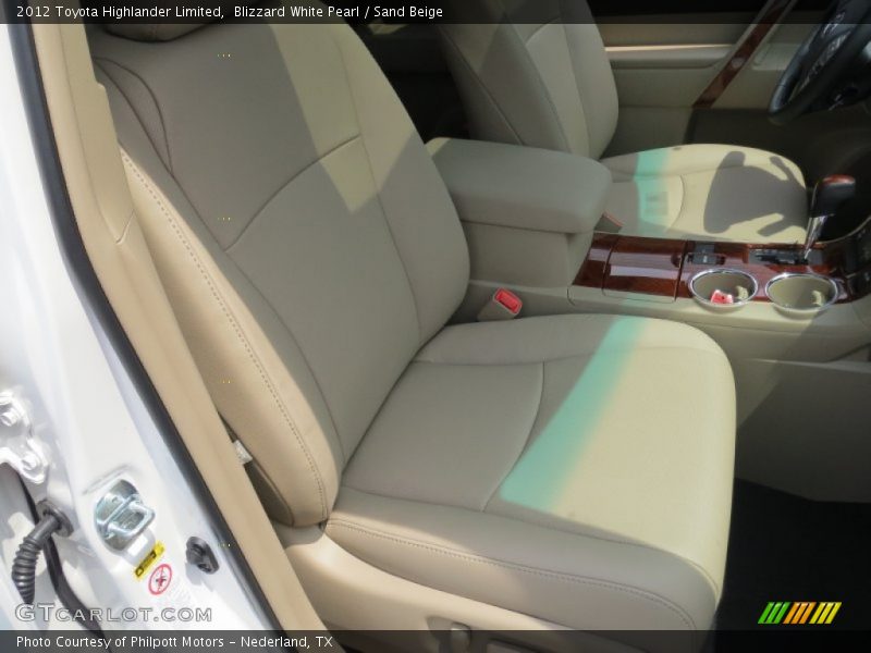 Blizzard White Pearl / Sand Beige 2012 Toyota Highlander Limited